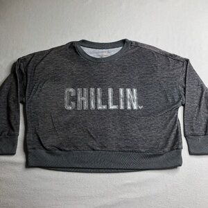 Justice "Chillin" Women's Crop Top Sweater‎ Size 8